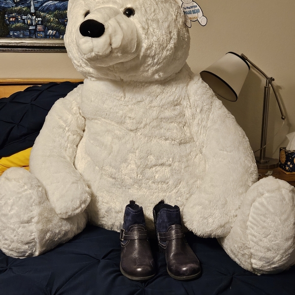 Blue Suede Leather Shorty Ankle Boots Admiral Blue Americana 9 Wide Paris - Picture 13 of 16